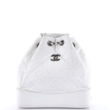 Chanel Gabrielle Backpack Quilted Aged Calfskin Small