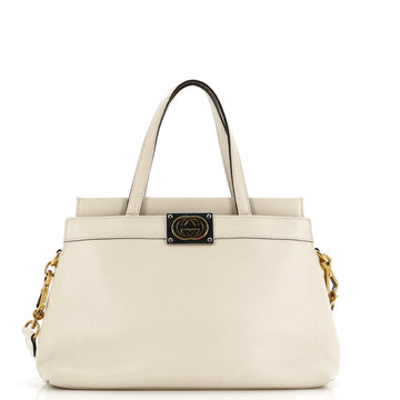 Gucci Linea Matisse Interlocking G Top Handle Tote Leather Small