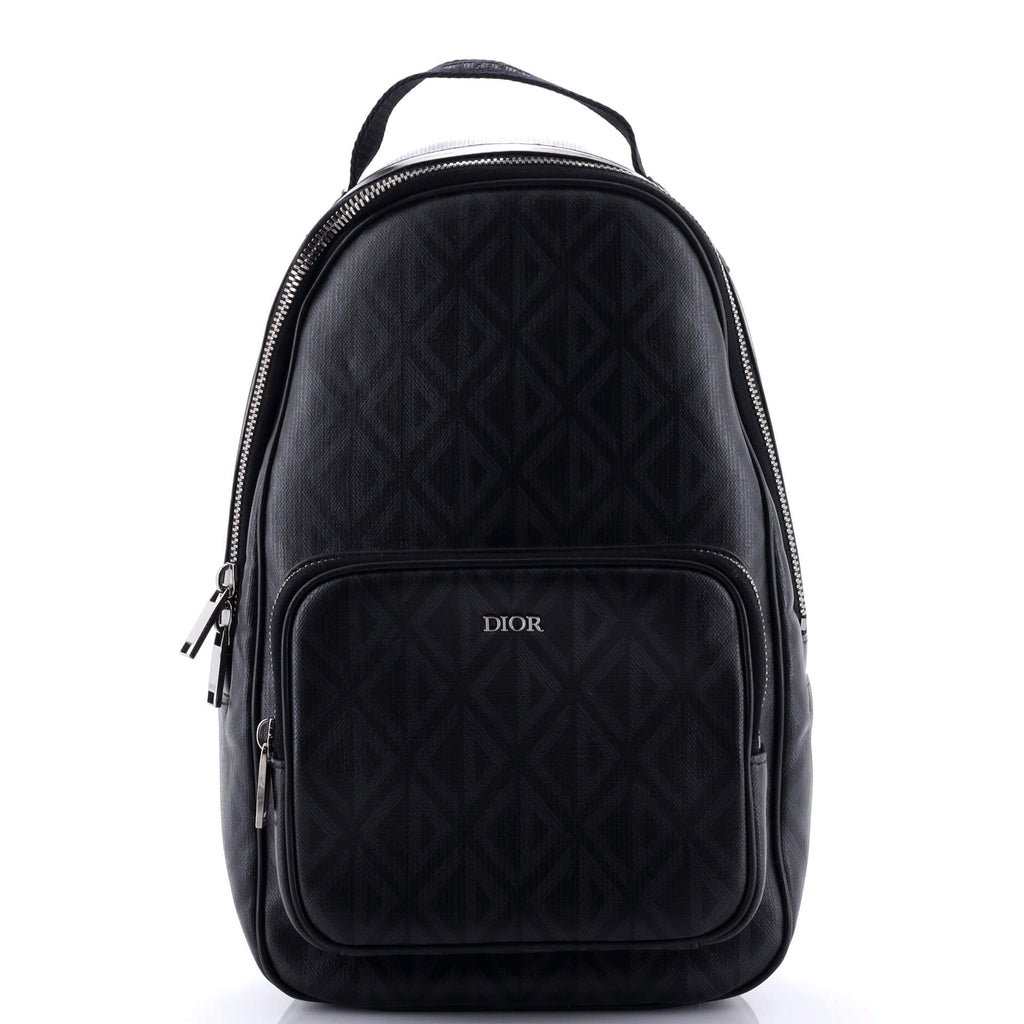 dior mini rider backpack Christian Dior Rider Backpack CD Diamond Coated Canvas Mini Black 311512136