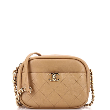 Chanel Casual Trip Camera Case Quilted Goatskin Small