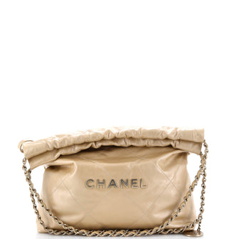 Chanel 22 Chain Hobo Quilted Calfskin Small