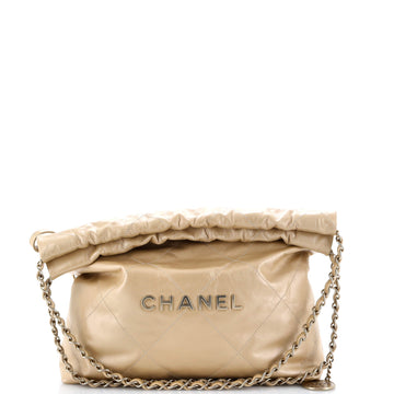 Chanel 22 Chain Hobo Quilted Calfskin Small