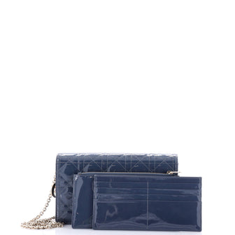 Christian Dior Lady Dior Clutch on Chain Cannage Quilt Patent