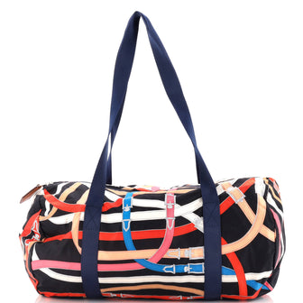 Hermes Airsilk Duffle Bag Printed Silk 38