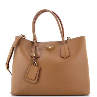 Prada Cuir Double Tote Saffiano Leather Large