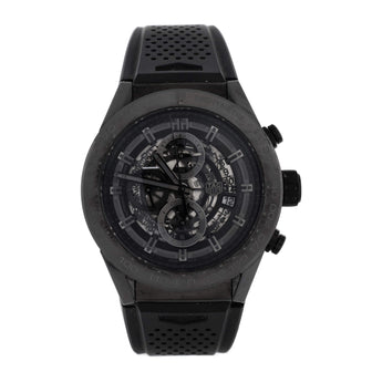 Tag Heuer Carrera Calibre Heuer 01 Skeleton Chronograph Automatic Watch Stainless Steel with Ceramic and Rubber 45