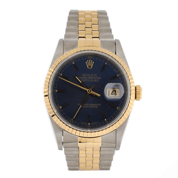 Rolex Oyster Perpetual Datejust Automatic Watch Stainless Steel and Yellow Gold 36
