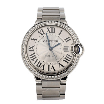Cartier Ballon Bleu de Cartier Automatic Watch Stainless Steel with Diamond Bezel 36
