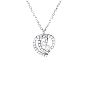 Tiffany & Co. Enchant Heart Pendant Necklace Platinum with Diamonds