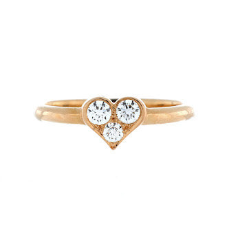 Tiffany & Co. Hearts Ring 18K Rose Gold with Diamonds