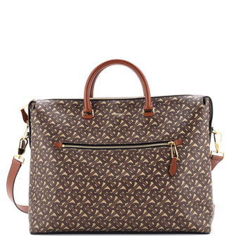 Burberry Manchester Zip Briefcase Monogram E-Canvas