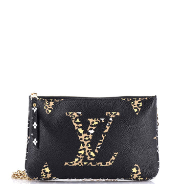 Louis Vuitton Double Zip Pochette Limited Edition Jungle Monogram Giant