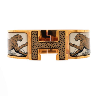 Hermes Clic Clac H Bracelet Printed Enamel Wide