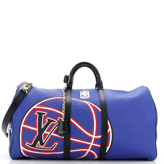 Louis Vuitton x NBA Basketball Keepall Bandouliere Bag Printed Monogram Taurillon Leather 55