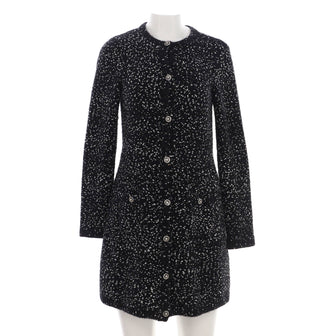 Chanel Women's Long Crewneck Cardigan Cashmere Blend