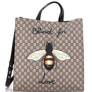 Gucci Convertible Soft Open Tote Printed GG Coated Canvas Tall