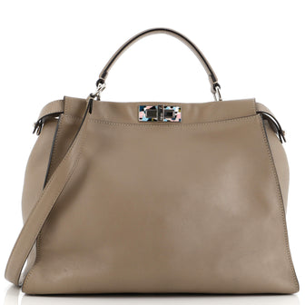 Fendi Peekaboo Bag Rigid Leather Large