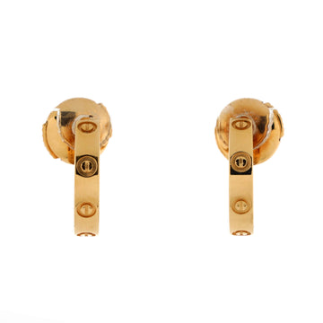 Cartier Love Hoop Earrings 18K Yellow Gold Small