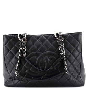 Chanel Grand Shopping Tote Quilted Caviar