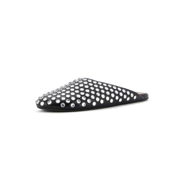 Alaia Women's Flat Mules Leather with Crystals