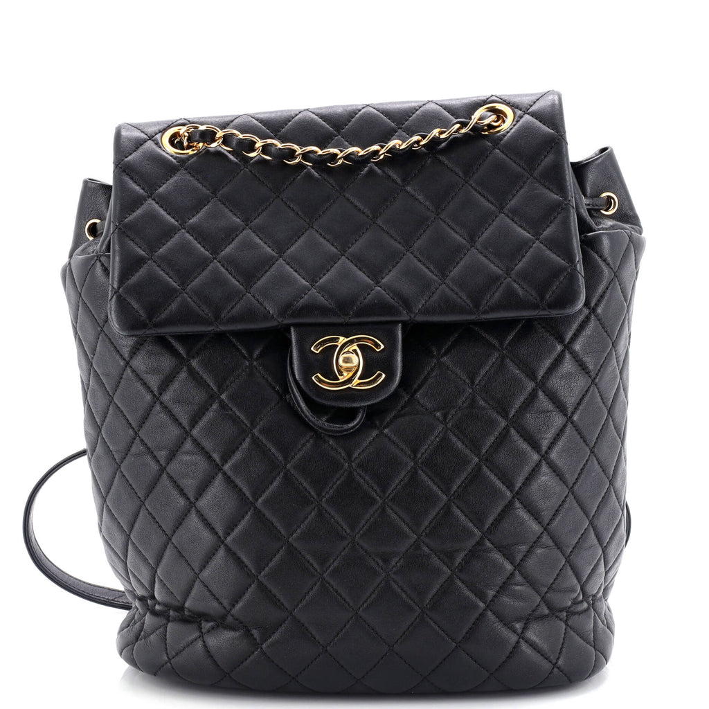 Chanel Urban Spirit Backpack Quilted Lambskin Large Black  display picture 3