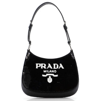 Prada Cleo Shoulder Bag Sequins Small
