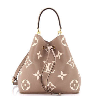 Louis Vuitton NeoNoe Handbag Bicolor Monogram Empreinte Giant MM