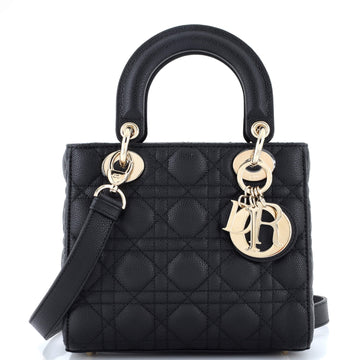 Christian Dior Lady Dior Bag Cannage Quilt Grained Calfskin Medium