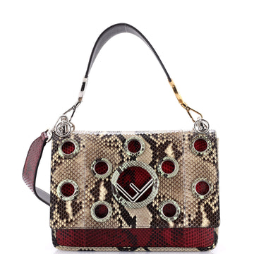 Fendi Kan I F Shoulder Bag Embellished Python Medium