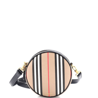 Burberry Louise Round Bag Icon Stripe E-Canvas