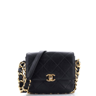 Chanel Framing Chain Flap Bag Quilted Calfskin Small