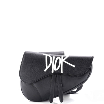Christian Dior Shawn Stussy Saddle Crossbody Bag Printed Leather