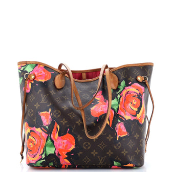 Louis Vuitton Neverfull Tote Limited Edition Monogram Roses MM