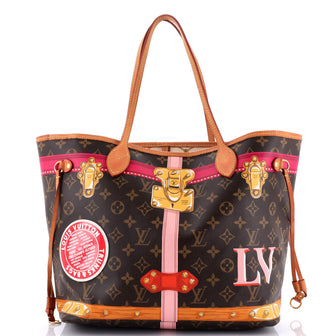Louis Vuitton Neverfull NM Tote Limited Edition Summer Trunks Monogram Canvas MM