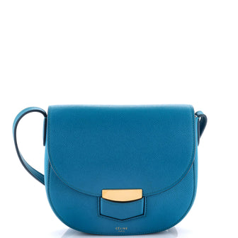 Celine Trotteur Crossbody Bag Grainy Leather Small