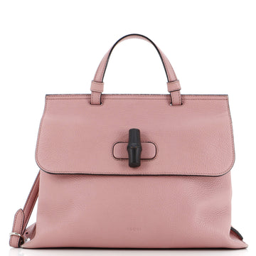 Gucci Bamboo Daily Top Handle Bag Leather Medium