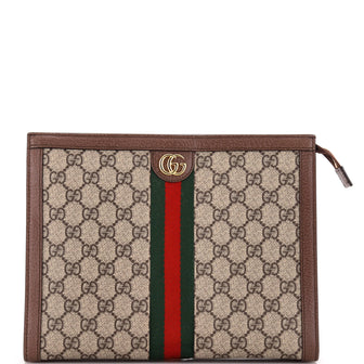 Gucci Ophidia Pouch GG Coated Canvas Medium