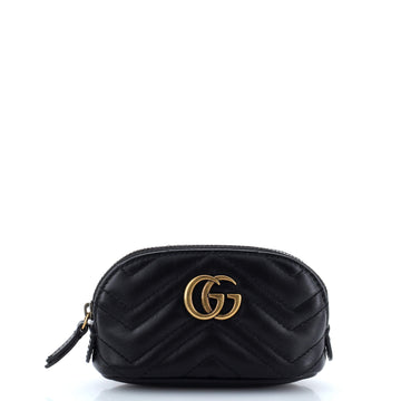Gucci GG Marmont Key Pouch Matelasse Leather