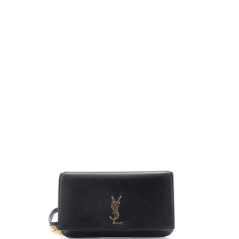 Saint Laurent Classic Monogram Phone Holder Shoulder Bag Leather