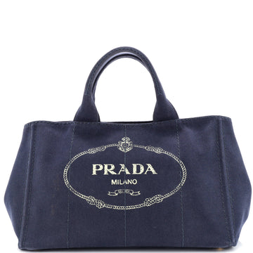 Prada Canapa Convertible Tote Canvas Medium