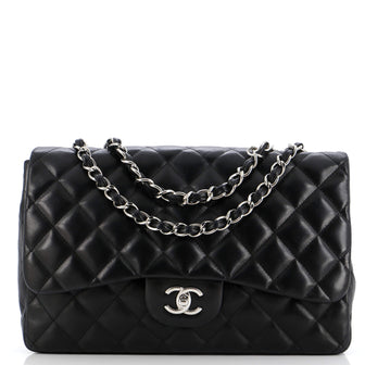 Chanel Classic Single Flap Bag Quilted Lambskin Jumbo