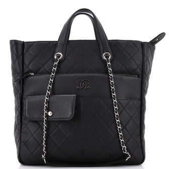 Chanel Ultra Pocket Shopping Tote Quilted Calfskin Medium