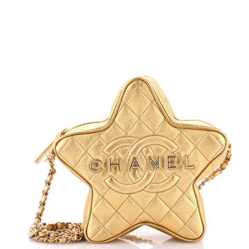 Chanel CC Walk of Fame Star Bag Quilted Metallic Lambskin