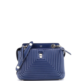 Fendi DotCom Click Shoulder Bag Quilted Leather Small