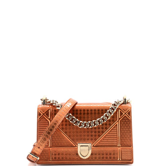 Christian Dior Diorama Flap Bag Cannage Embossed Calfskin Small