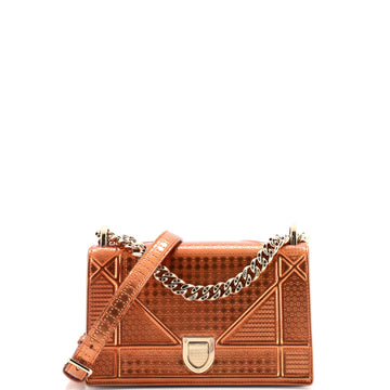 Christian Dior Diorama Flap Bag Cannage Embossed Calfskin Small