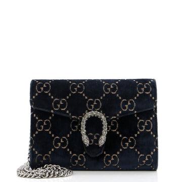Gucci Dionysus Chain Wallet GG Velvet Small