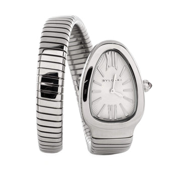 Bvlgari Serpenti Tubogas Single Spiral Quartz Watch Stainless Steel 23
