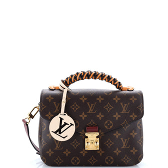 Louis Vuitton Braided Handle Pochette Metis Monogram Canvas with Leather