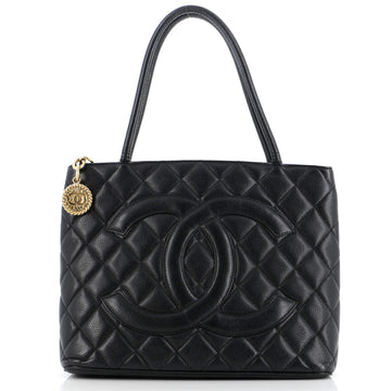 Chanel Medallion Tote Quilted Caviar
